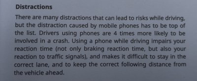 L'usage du téléphone au volant est interdit.